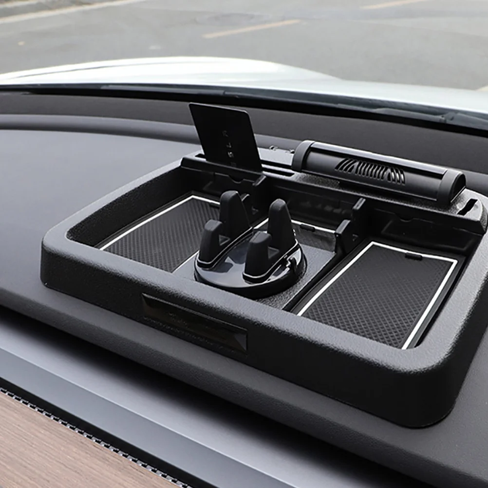 

Phone Holder Storage Box For Car Dashboard Abs No Trace Multifunctional Organizer Auto Interior Tray Container