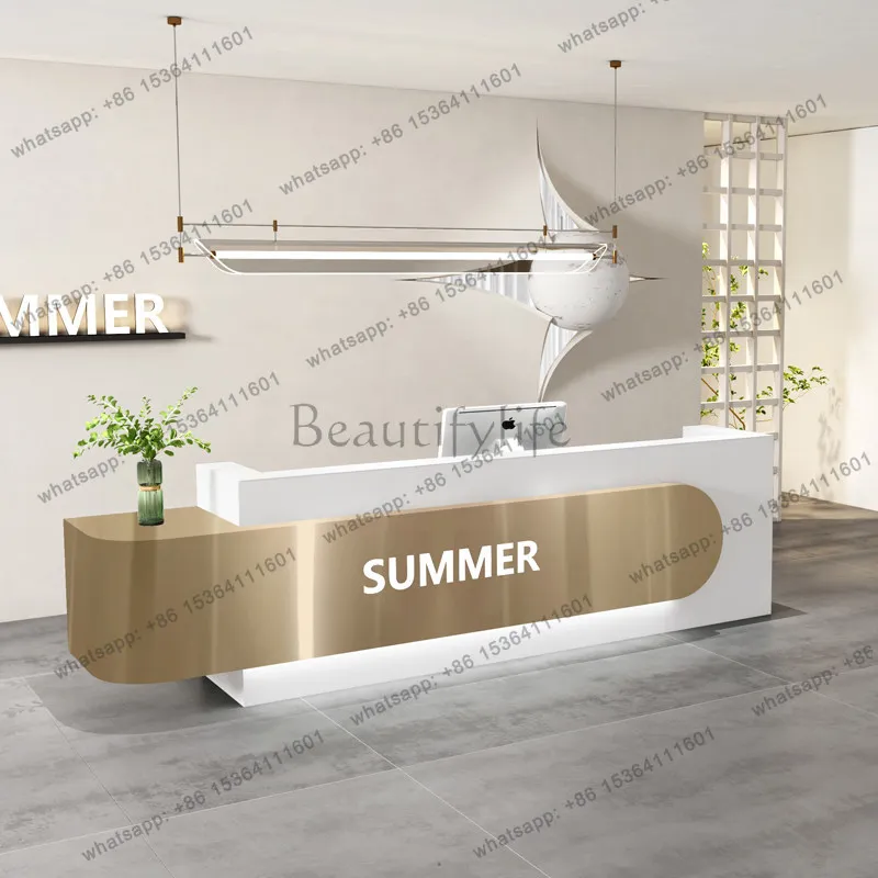 LJY Organizers Design Reception Desks Minimalist Aesthetic Company Executive Reception Desks Unique Scrivania Commercial Furnitu
