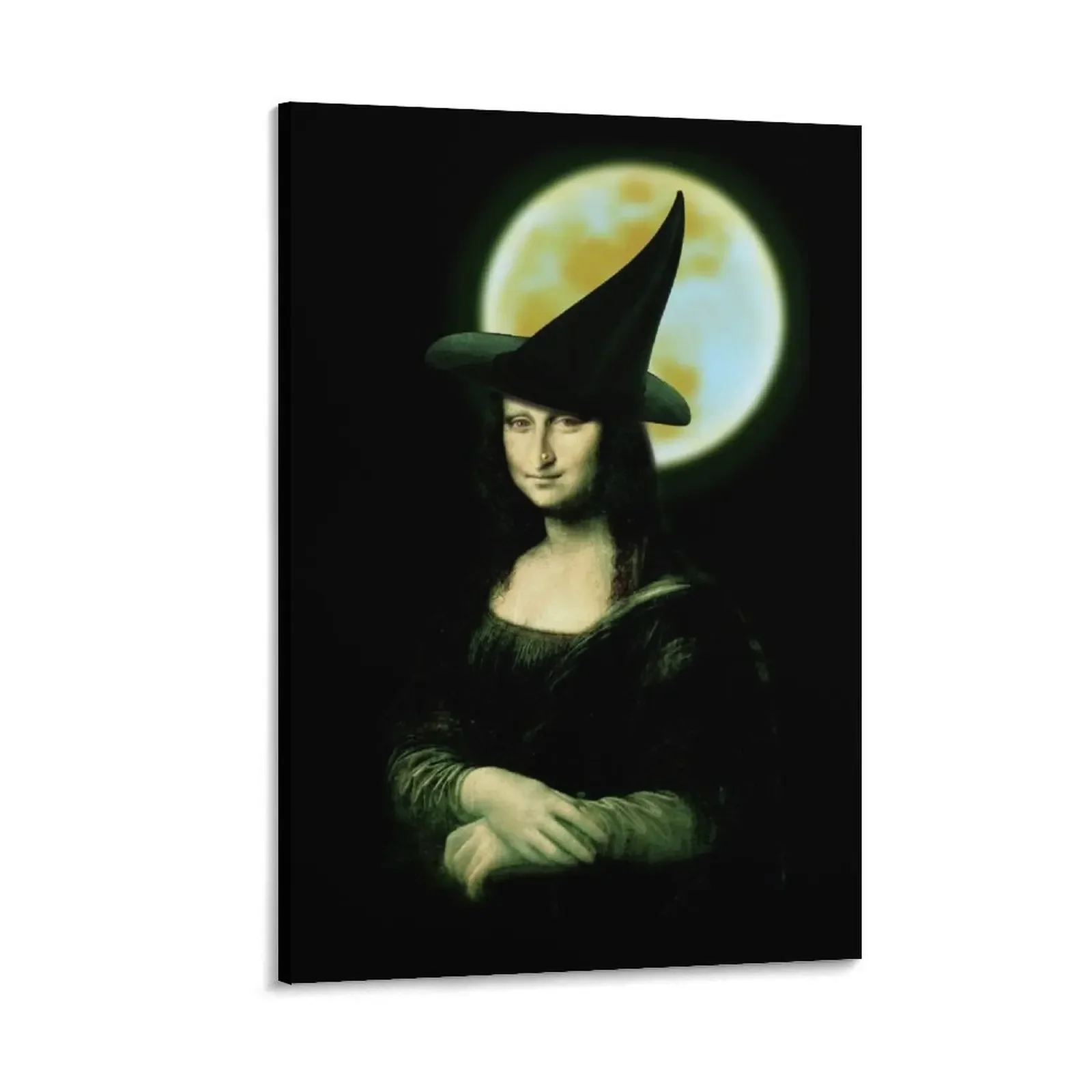 

Halloween Mona Lisa Witch Canvas Painting Decorative painting for bedroom home decoration accessories Wall paintings
