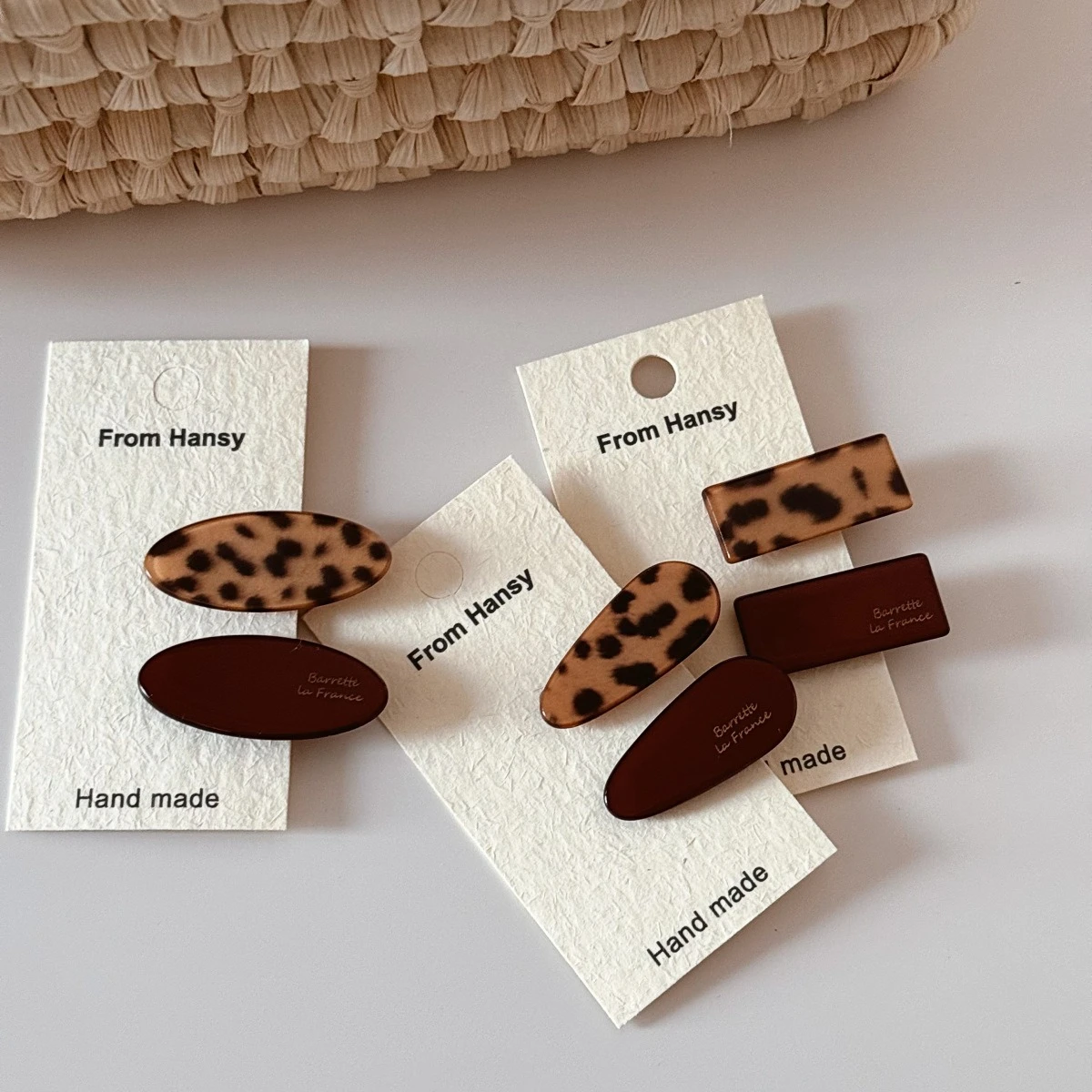 

Шпилька для волос с леопардовым принтом, высококачественная овальная заколка в виде утконоса, повседневный универсальный элегантный и компактный боковой головной убор для женщин