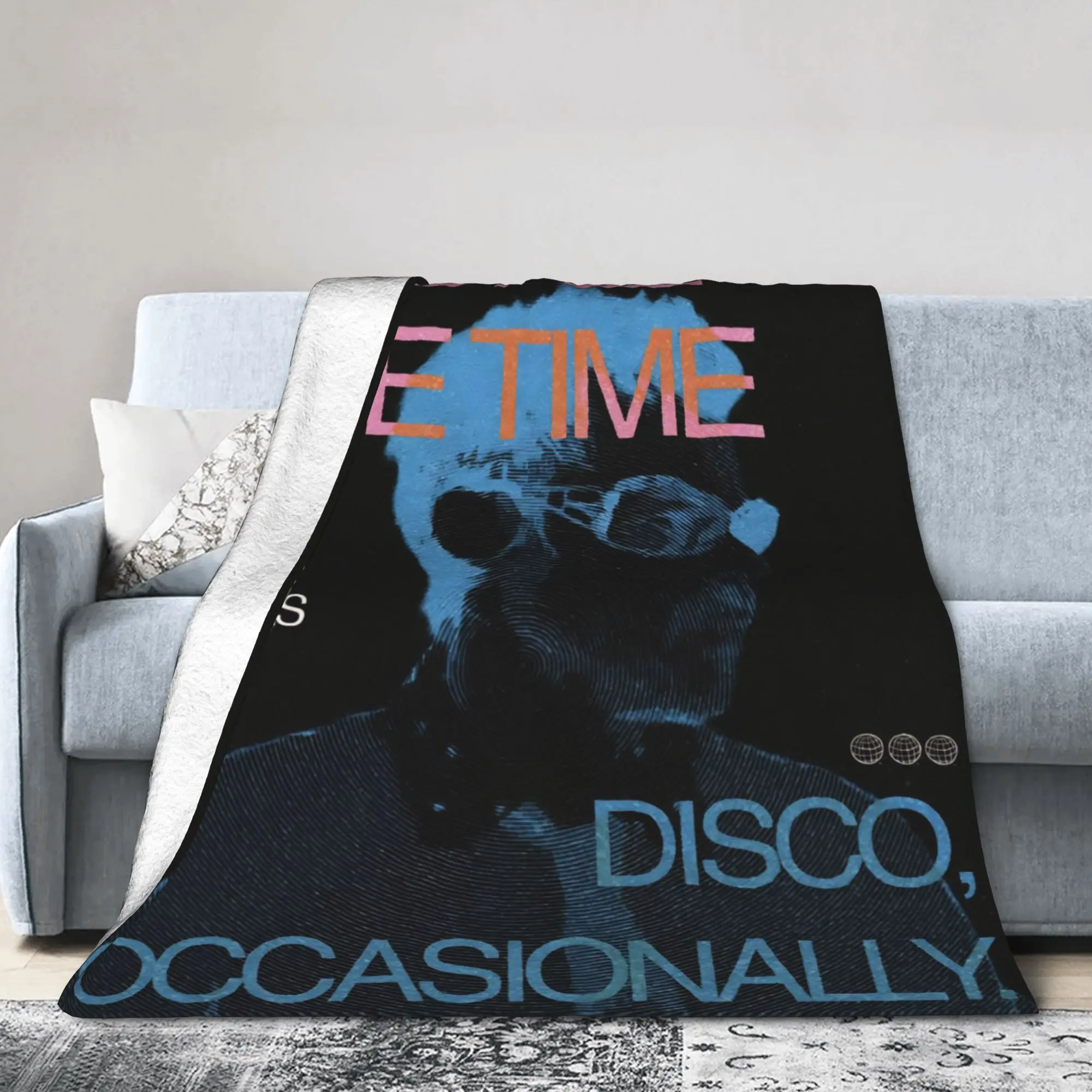 Kiss All The Time Disco 2026 Tour Knitted Blankets Flannel Harrys Music Styles  Ultra-Soft Throw Blanket for Bed Bed Rug