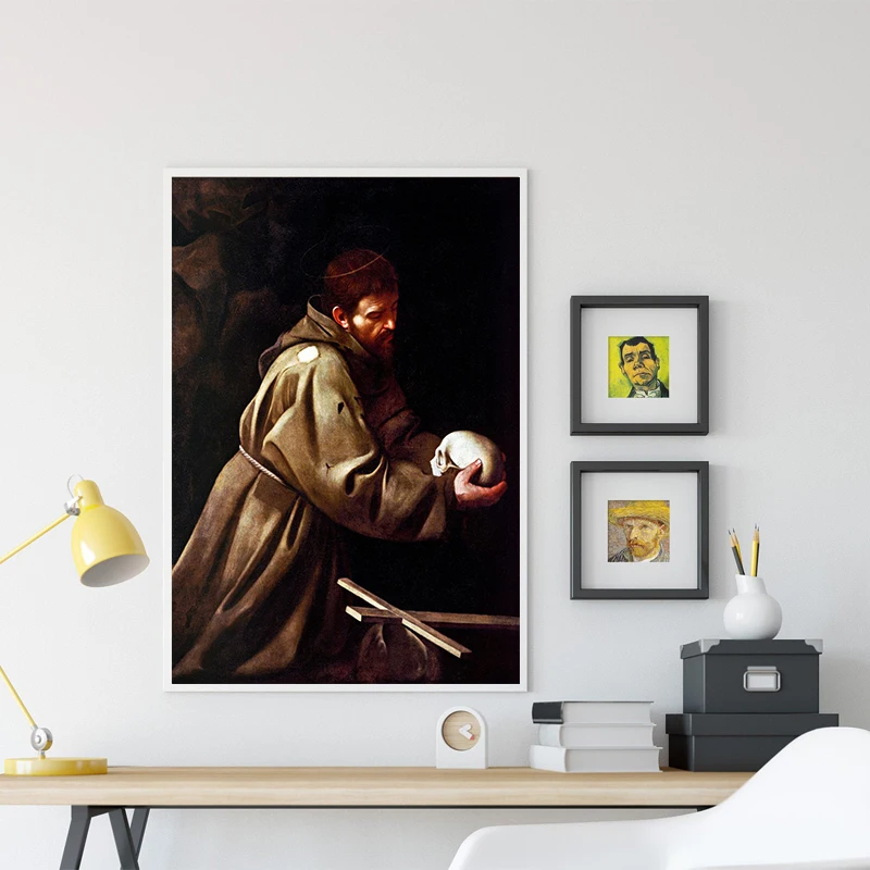 Caravaggio Vintage Oil Painting Poster Caravaggio Classic Artwork Prints for Home Room Retro Wall Art Decor Palace Decoration