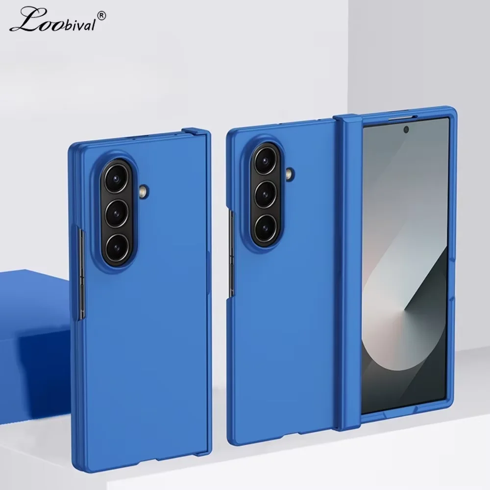 Luxuriöse Matte Einfarbige Harte PC-Hülle für Samsung Galaxy Z Fold 8 Ultra 7 6 5 Zfold 3 4 Scharnierschutz Stoßfeste Schlanke Abdeckung