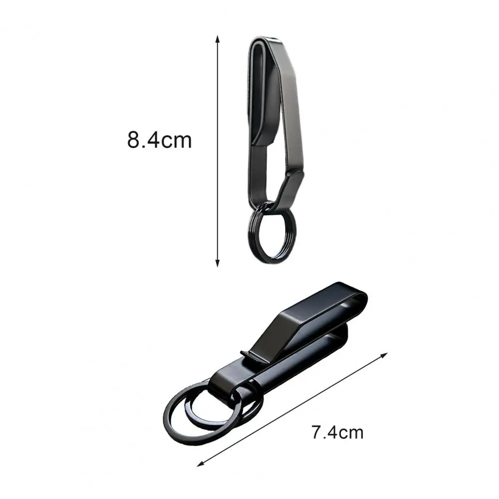 Waist Hanging Buckle Heavy Duty Universal Anti Lost Stainless Steel Keyring Security Clip Belt Key Holder Outdoor Accessories