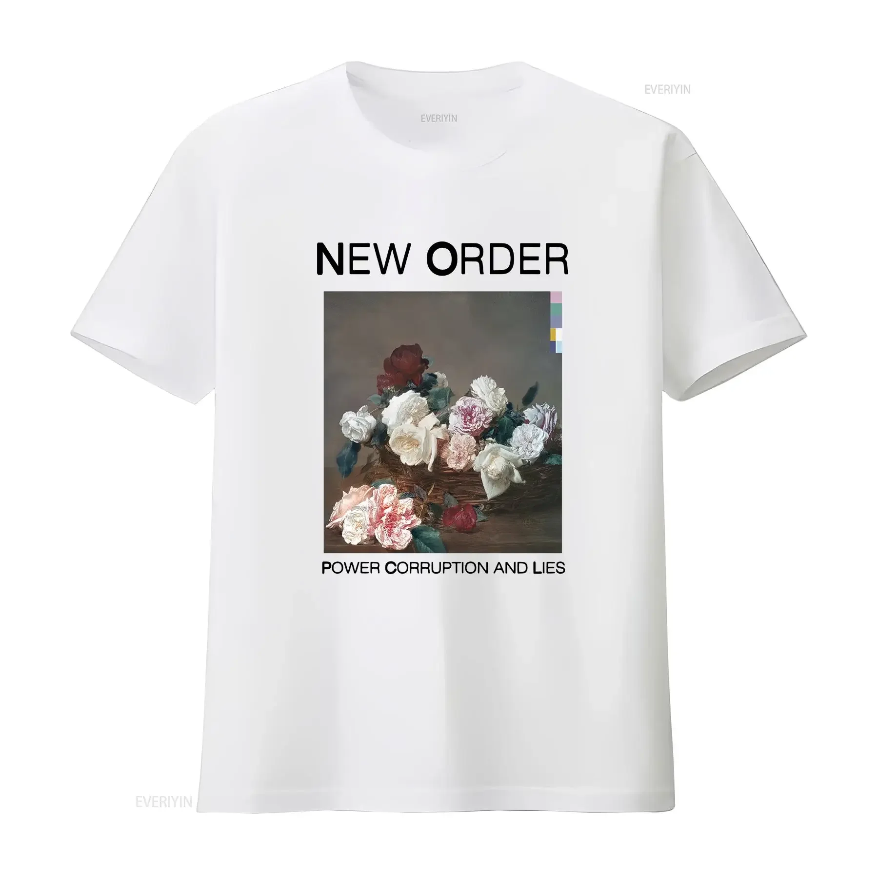 New Order Band Power Corruption And Lies Uninex T Shirt vintage Washed fashion Casual Comfortable homme designer clothes Unisex