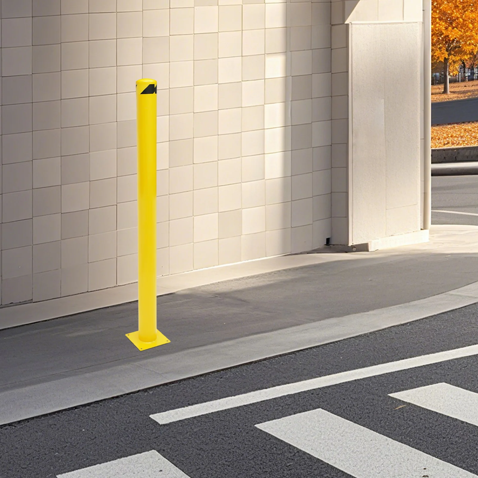 [مسمار الأمان] قطعة واحدة من الفولاذ Q235 للمنطقة الخارجية مقاومة للصدمات ومقاومة للتآكل - قاعدة عريضة 60 بوصة × 4.5 بوصة ثابتة ومضادة للطرف