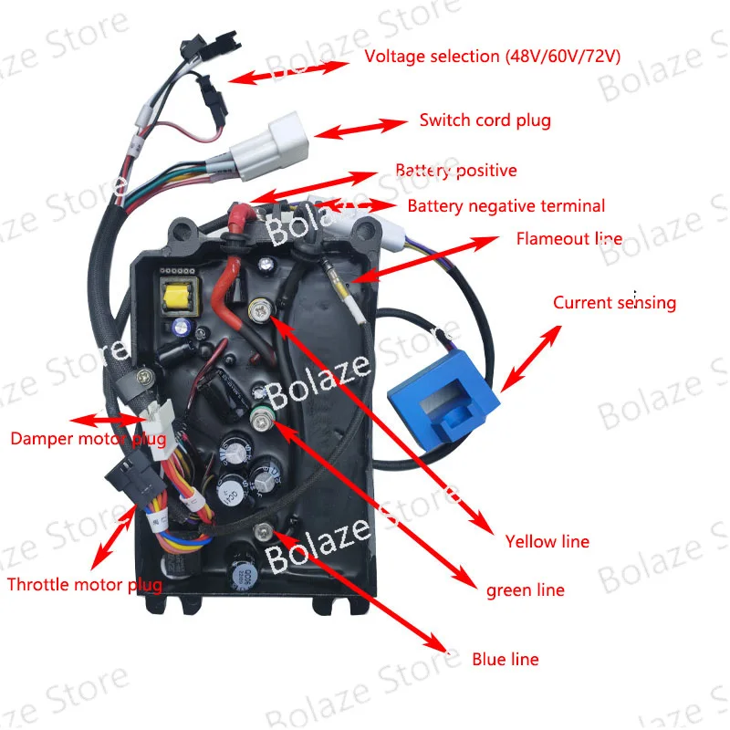 Full Automatic Frequency Conversion for 48V, 60V, 72V Lithium Battery Startup Controller of Extension Generator