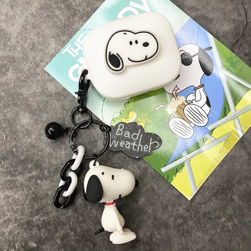 MINISO سنوبي حقيبة سماعة الاذن ل Redmi Buds 5 / 6 سيليكون سماعة لاسلكية تعمل بالبلوتوث سماعات شحن صندوق الغطاء الواقي مع المفاتيح