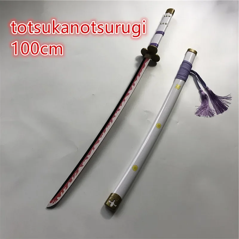 100cm Anime Cosplay Kozuki Oden Totsukanotsurugi sword Roronoa Zoro Sword Weapon Wood Ninja Knife Samurai Sword Prop Toys