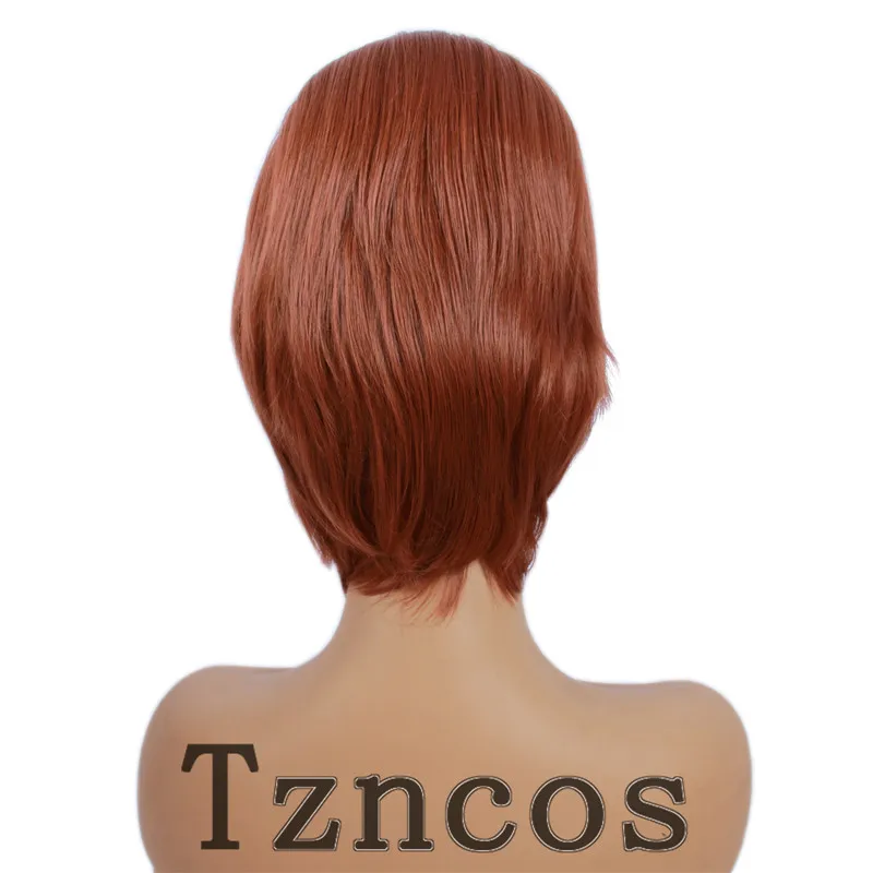 Tzncos 70s 80s Women Housewife Beehive Costume Wigs Wife Red Brown Hair