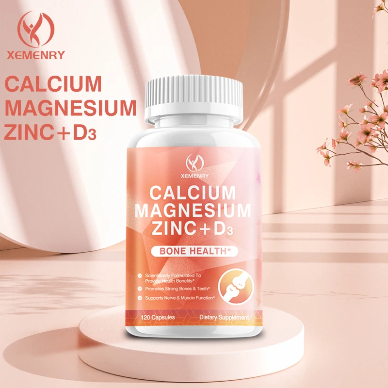 

XEMENRY Calcium + Magnesium + Zinc + Vitamin D3 Supplement - Strengthens Bone Health and Improves Muscle StrengthSupplements