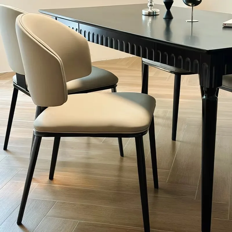 كرسي طعام حديث للمطاعم مصنوع من المعدن بتصميم بسيط لصالون المكتب وتناول الطعام، أثاث منزلي مريح من Krzesla Do Jadalni #3