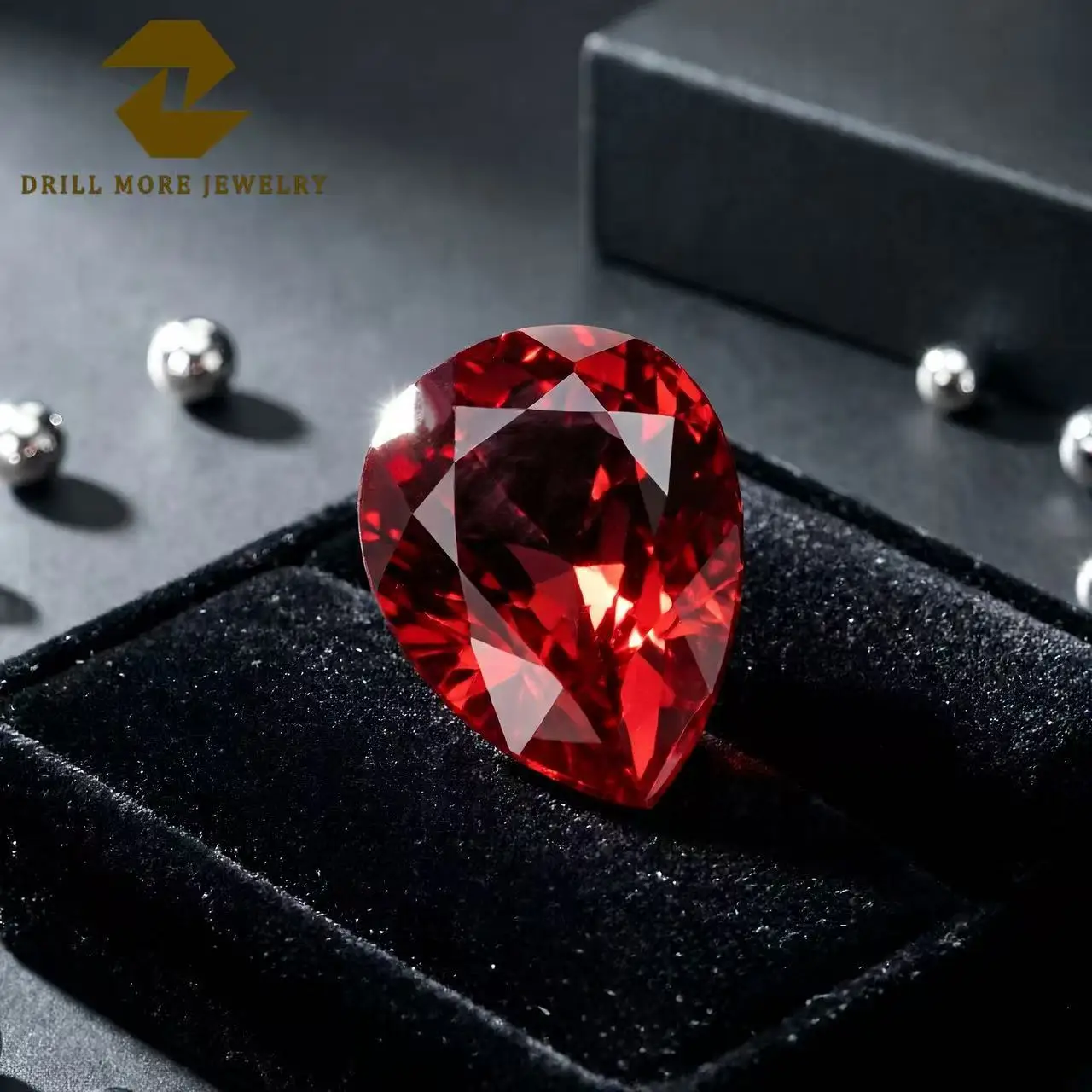 Top Pigeon Blood Lab Grown Ruby AGL Certified Loose Gemstones Pear Cut With AGL Certificate For Jewelry Making