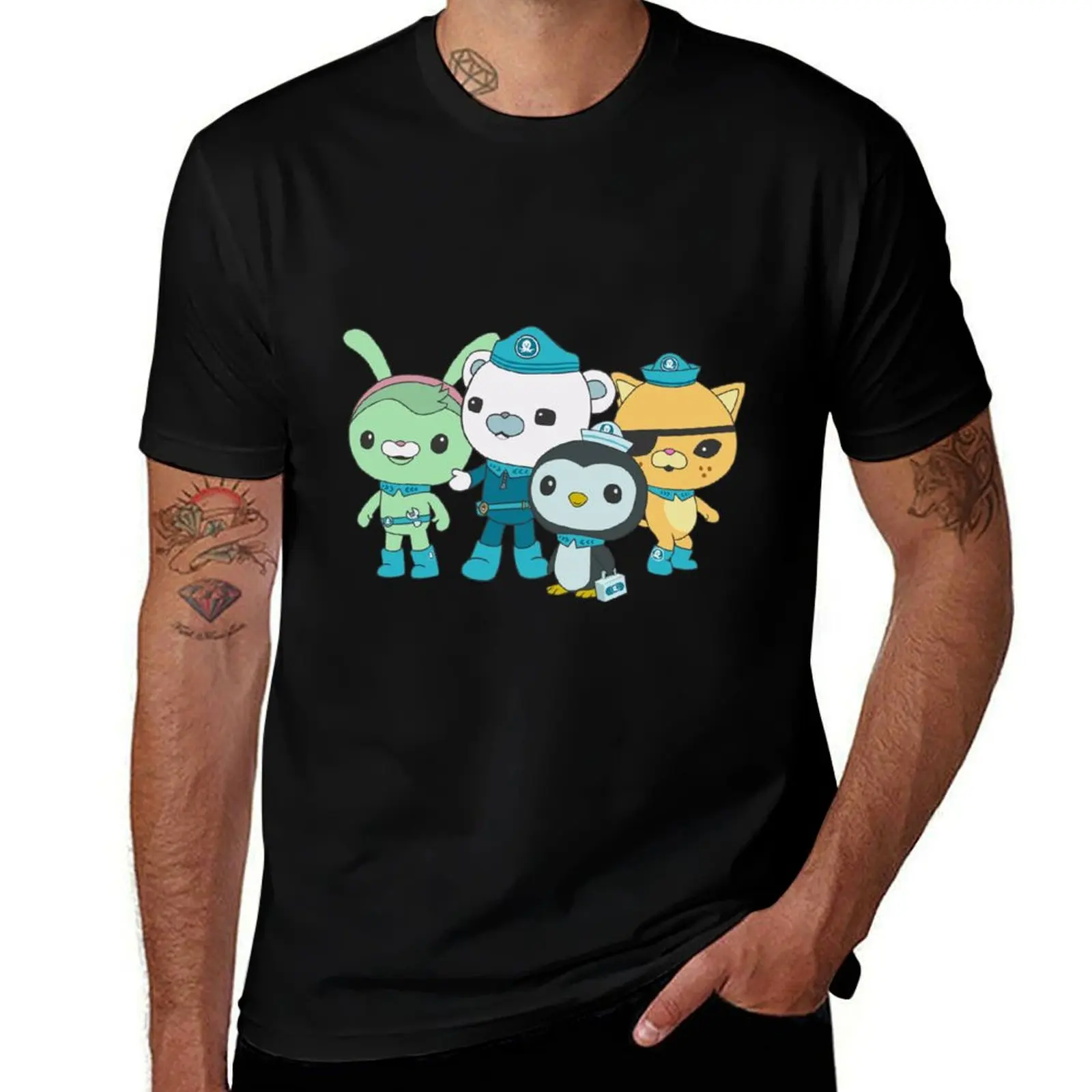 The Octonauts Captain Barnacles Kwazii Peso Tweak T-Shirt cute tops vintage clothes Men's t shirts