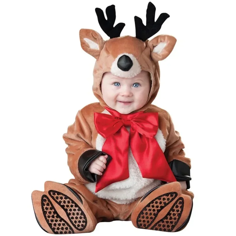 New Baby Rompers Winter Animal Pirate Dinosaur Penguin Santa Claus Deer Toddler Christmas Carnival Halloween Elf Costume