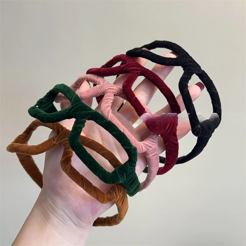 

Vintage Korean Style Hair Hoop Women Elegant Fashion Cute Glasses Frame Hairband High Grade Aesthetic Daily Headwear Gift