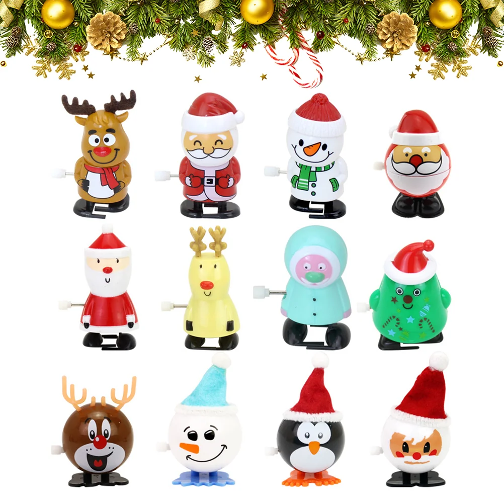 Christmas Wind-up Toy Animal Toys Clockwork Novelty Jumping Reindeer Snowman Santa Claus