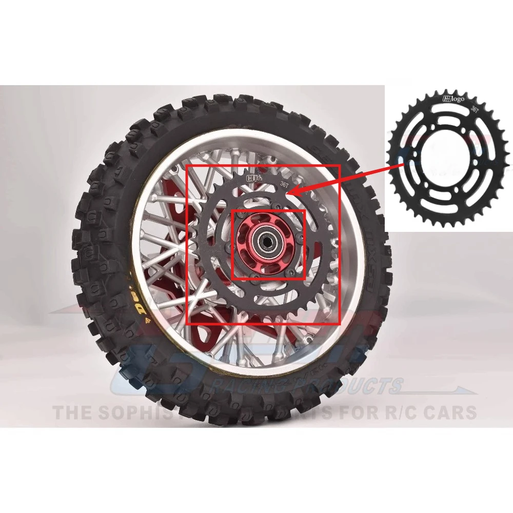 RC Motorcycle Upgrade Spare Parts Medium Carbon Steel Hub Sprocket Gear for LOSI Promoto MX LOS06000 1/4 custom size Accessory