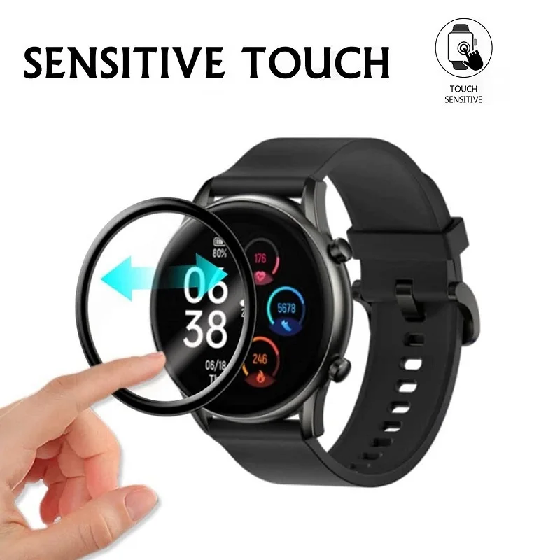 100PCS 3D โค้งนุ่มป้องกันหน้าจอสําหรับ Haylou RT3 RT2 GS LS09A RS3 LS04 LS05 RT LS05S สมาร์ทนาฬิกาป้องกันฟิล์ม