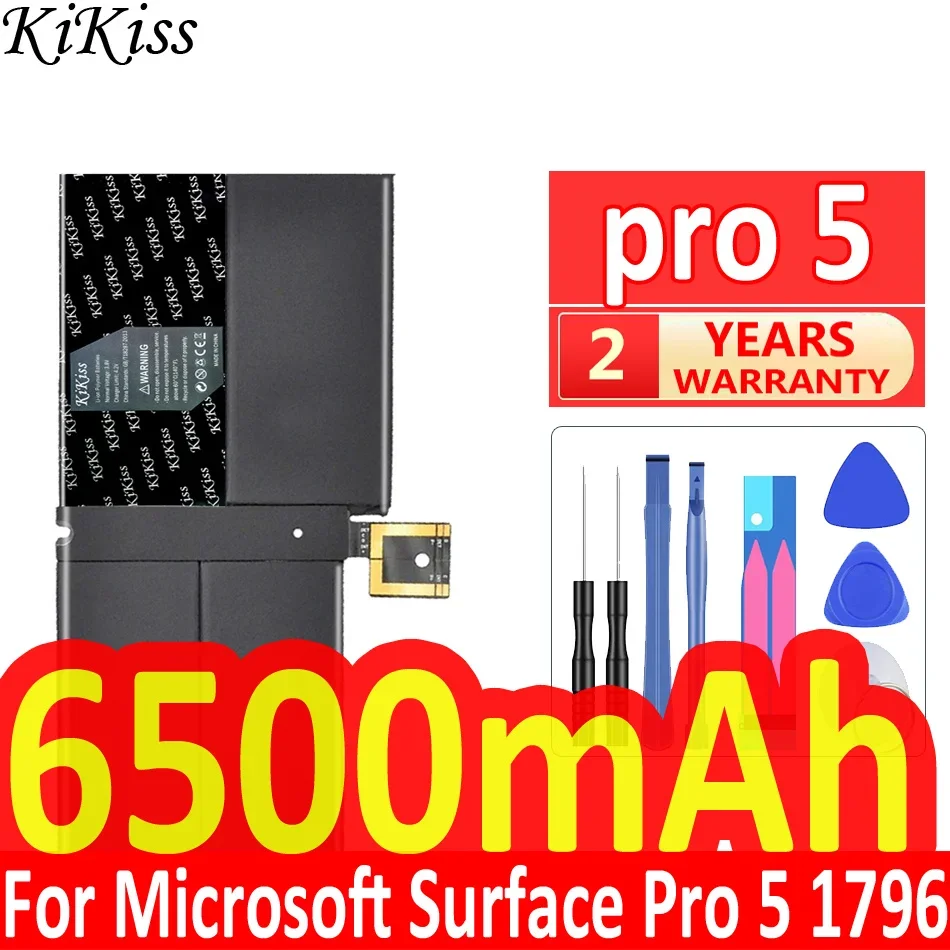 KiKiss Battery 6500mAh For Microsoft Surface Pro 5 Pro5 1796  Series Tablet Bateria