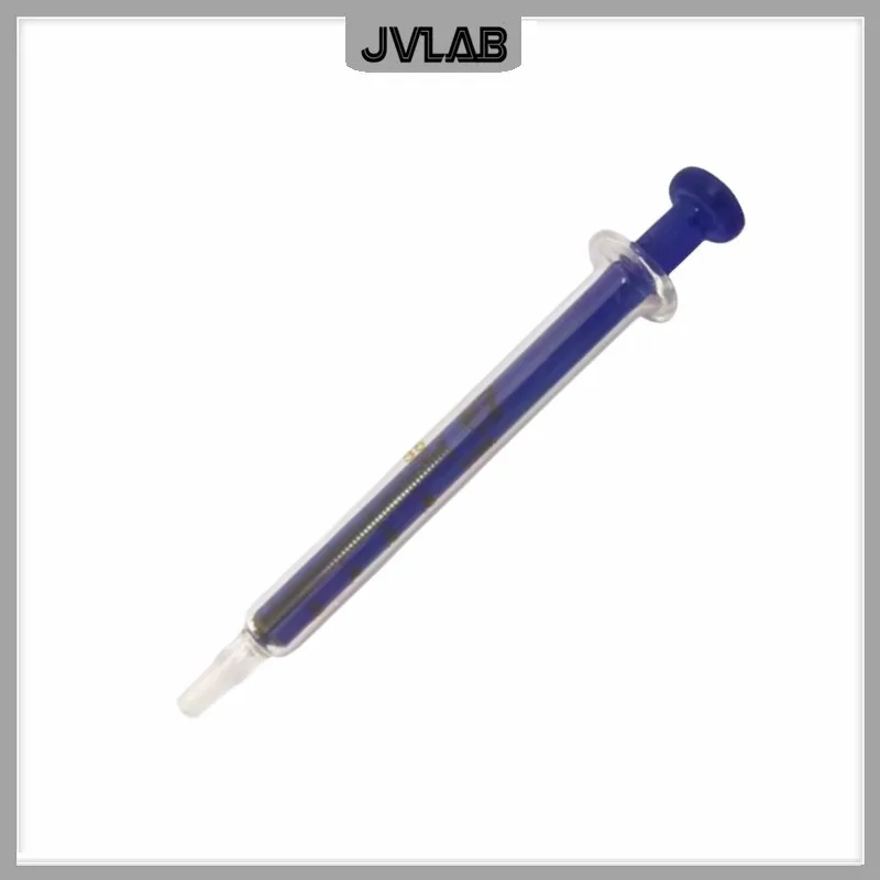 Glass Syringes Blue Core Glass Sampler 1 ml Lab Glassware Glass Injector Length 102 mm Outside Diameter 8 mm 10 pcs/pk