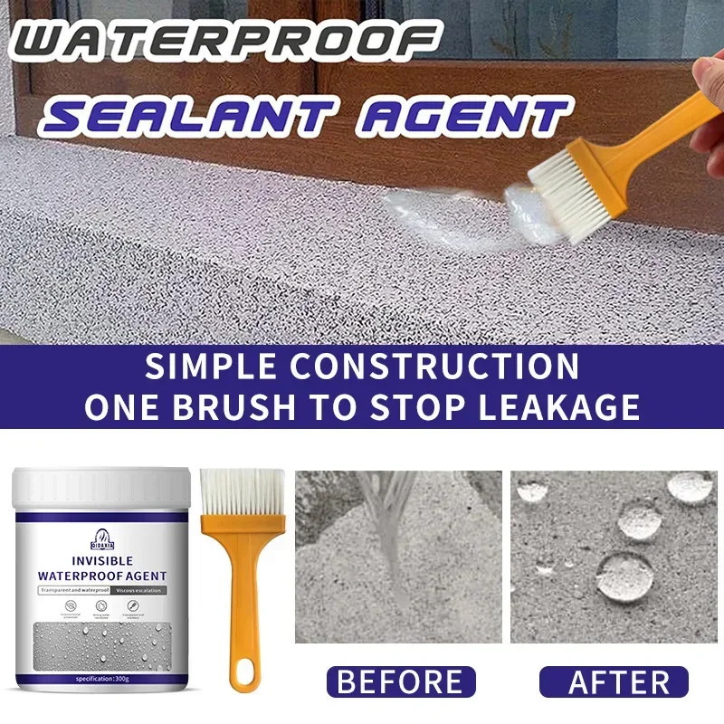 투명한 방수 접착제 Indooroutdoor Wall Waterproofing Agent tansparent Waterproof Glue Wall Leak-proof Paint Floor Tile Waterproof