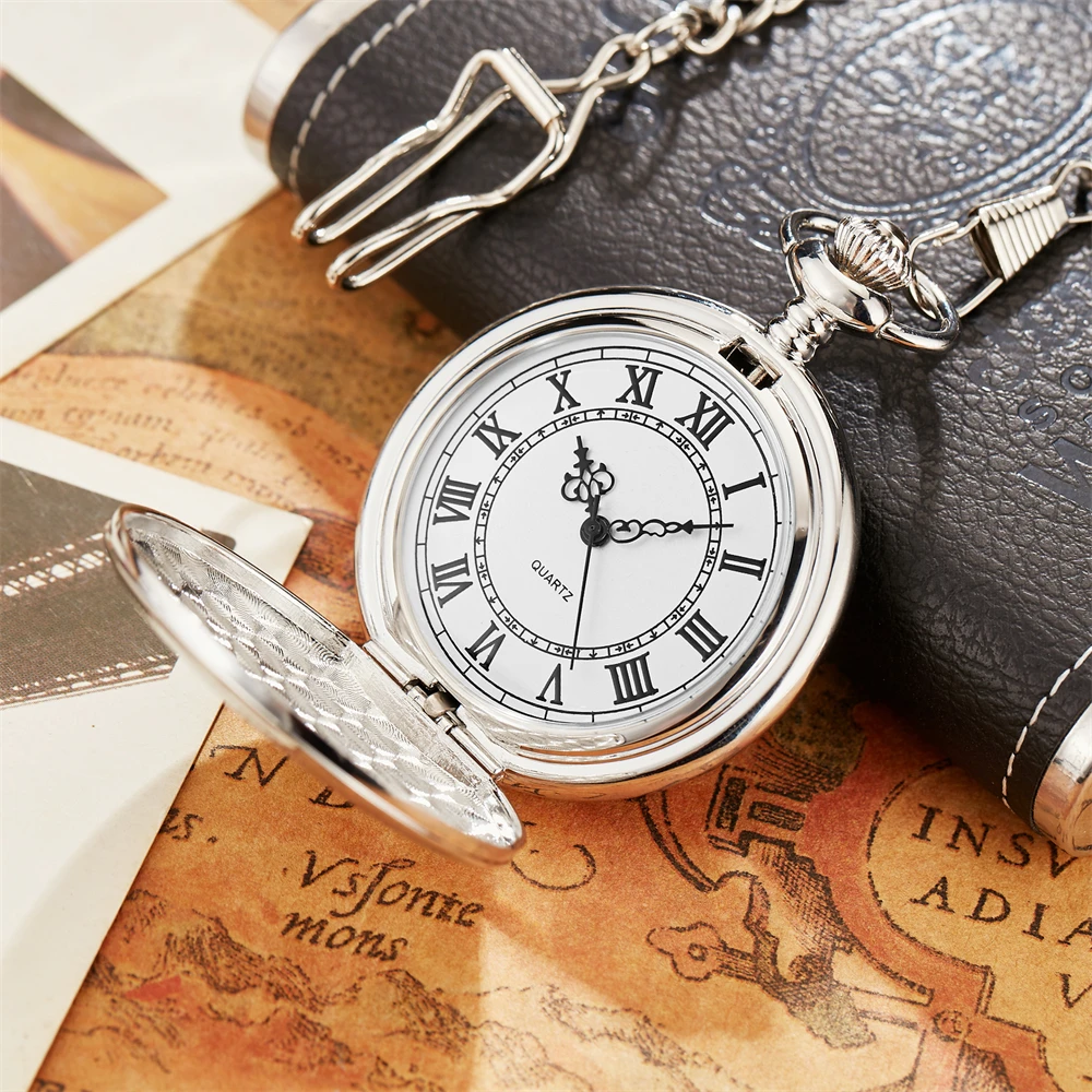 Caja de reloj de bolsillo de cuarzo con números romanos retro estilo steampunk, con diseño multicolor, se puede usar como colgante de collar.