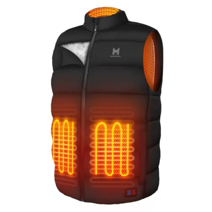 

Heated Vest with 90% Down 650 Fill Electric Heated Down Vest for Men Women 6 Heating Zone 3 Temperature