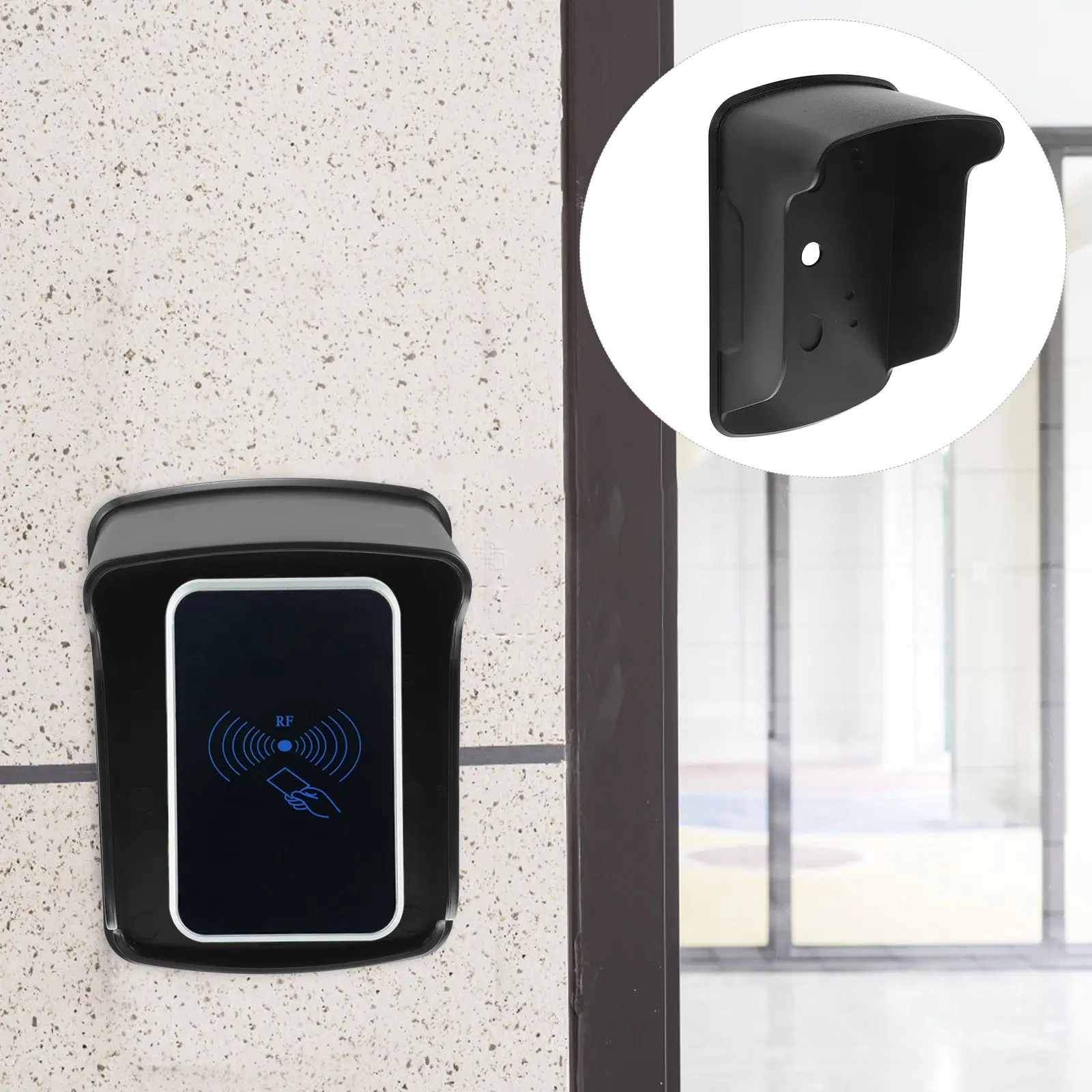 ドアベルカバーアクセス制御機防雨プラスチック黒カバー屋外プロテクター防水シェルドアアクセス出席