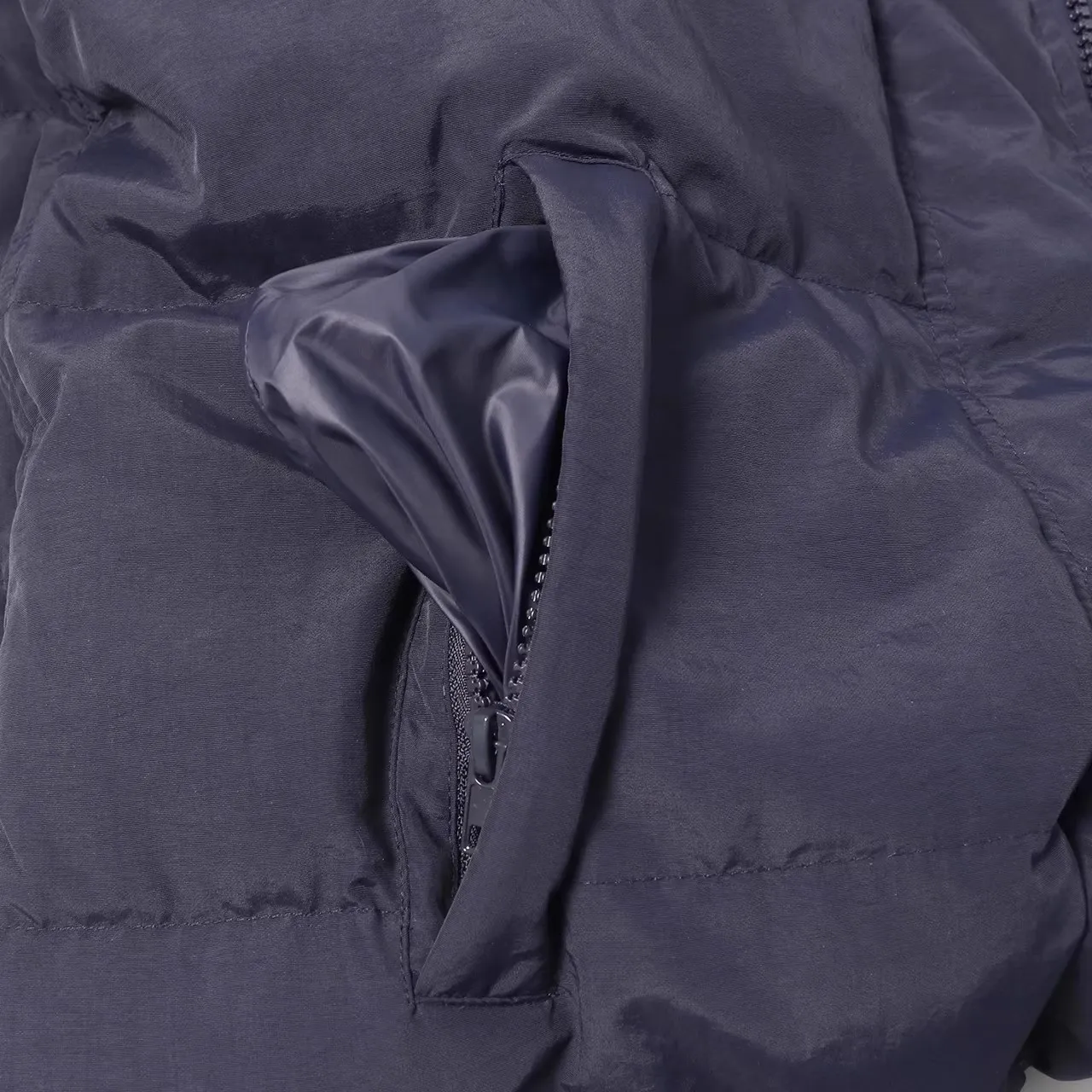 قبعة ثي الدافئة القابلة للفصل Du down Jaet معطف متوسط الطول للنساء للركاب Sle عادي Sve سحاب طويل لون نقي