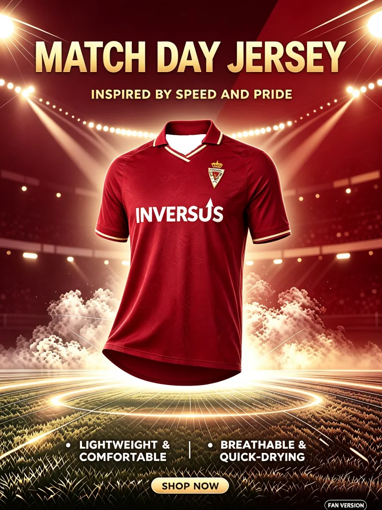 26-27 Sports 3D-gedrucktes, schnelltrocknendes Unisex-T-Shirt für Männer und Frauen, atmungsaktives R-Real Murcia Fußballtrikot, Geschenk für Fans, Familie und Kinder. – Detail 3
