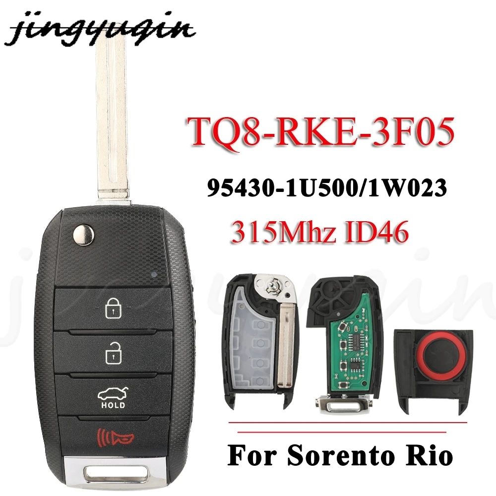 

JYQ TQ8-RKE-3F05 Remote Car Key 315MHz ID46 For Kia Sorento 2013 - 2015 95430-1U500 Rio 2012 - 2017 95430-1W003 Auto Fob Control