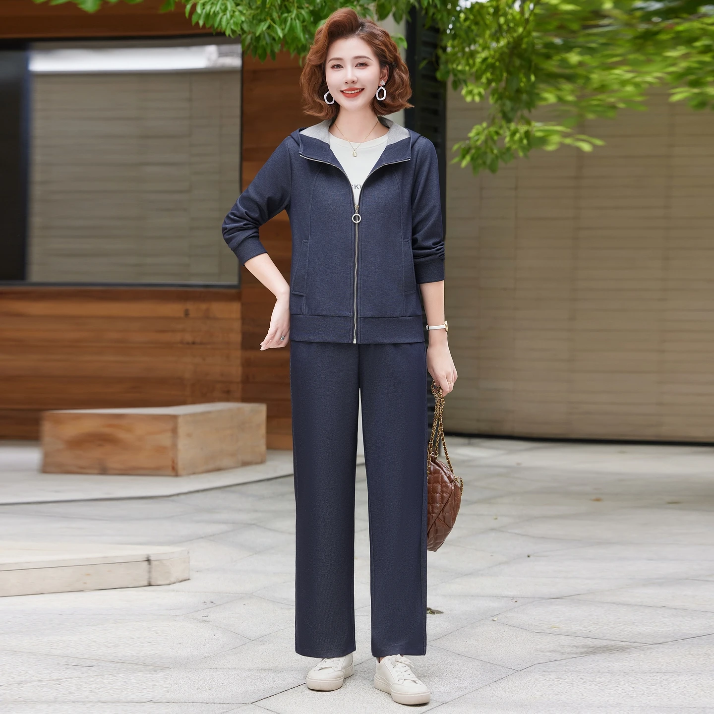 

Ele Sportswear Set for orter Mothers Spring Faion 2026 New Sle Middle-Aged Women's Outerwear irt And Pants