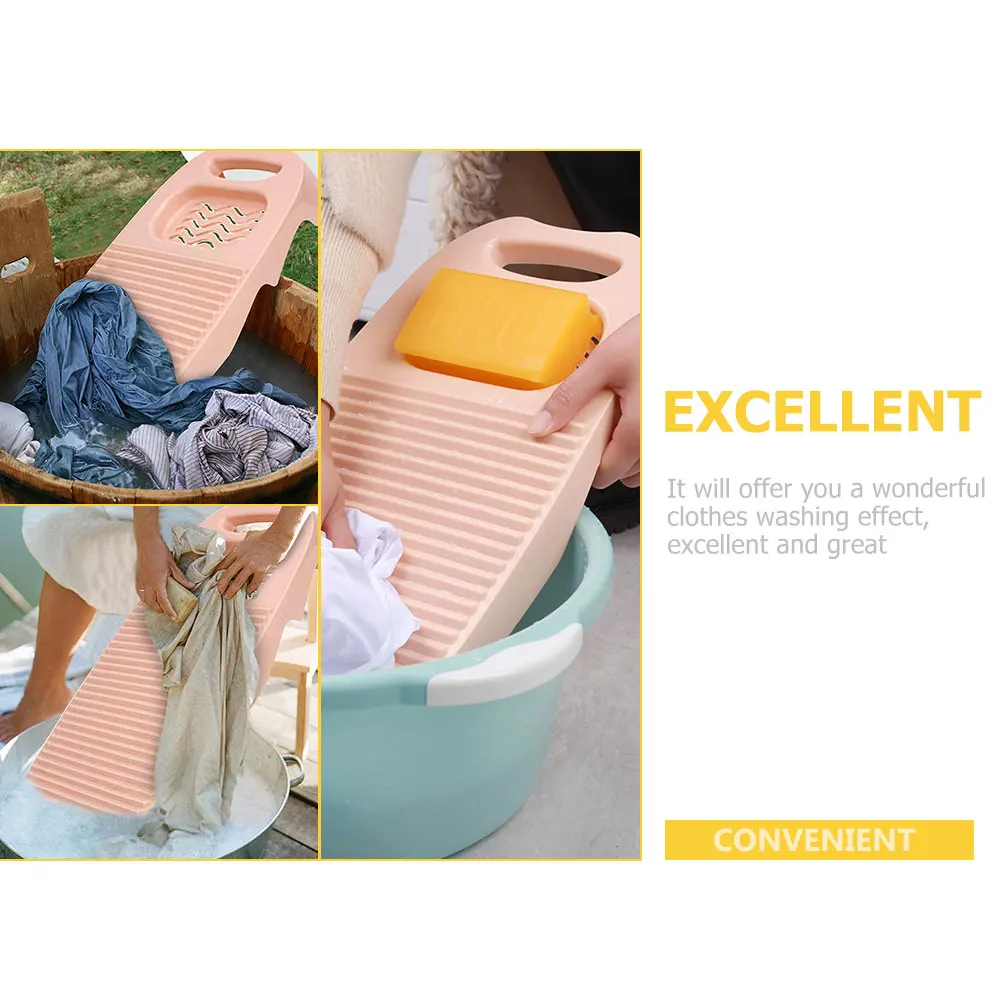 

2 Pcs Washboard Bucket Laundry Scrub Manual Thicken Washing for Hand Cloths Plastic Clothes