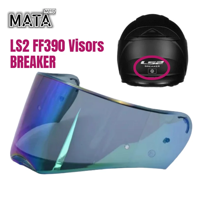 

Original LS2 FF390 BREAKER Helmet Lens,transparent Helmet Lens,electroplated Color Electronic Red Visors, helmet Accessories