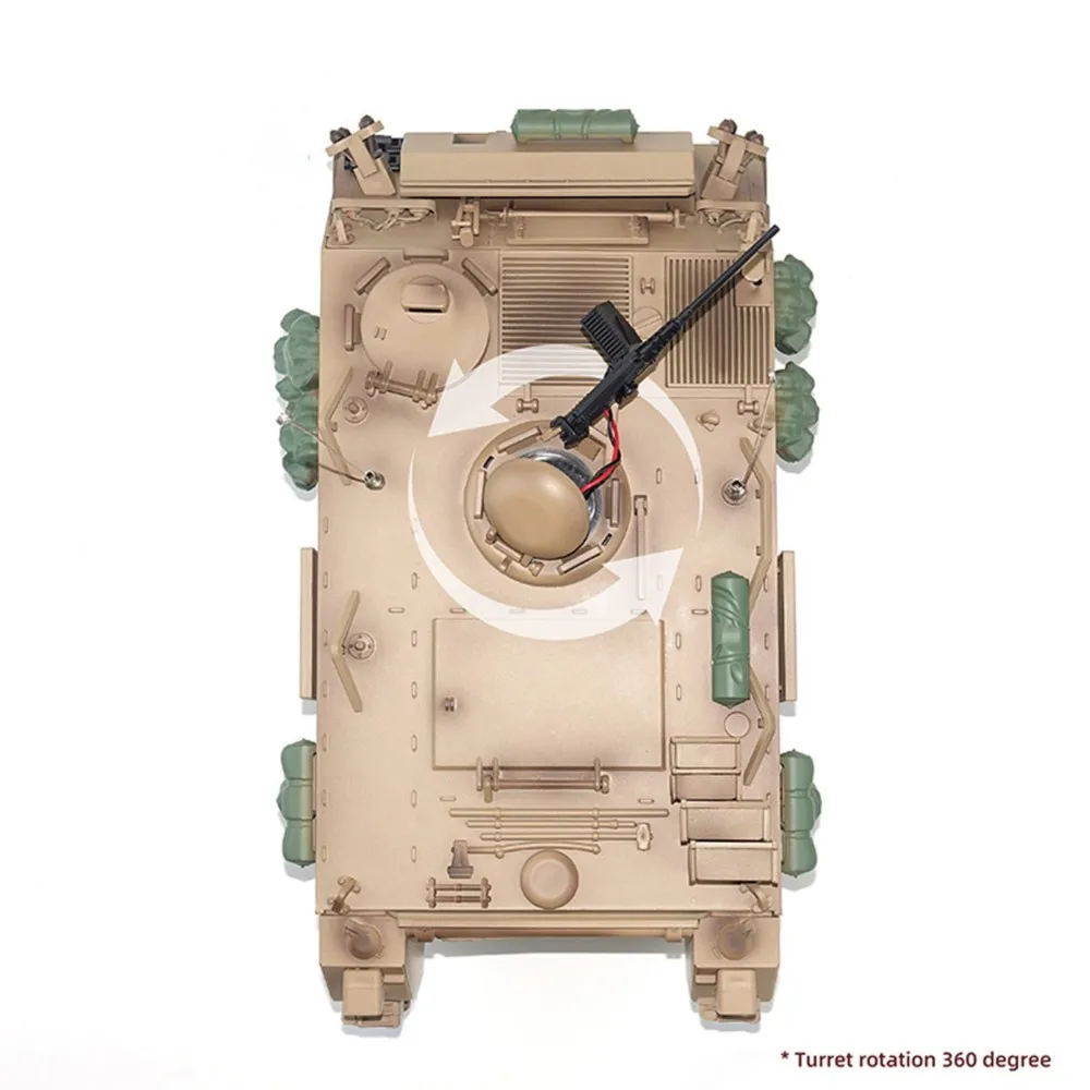 Tongde – réservoir militaire RC 1/16, M2412-C M113A2 APC, Rotation de la tourelle, télécommande à 360 degrés, Panzer, jouet électrique, lumière LED infrarouge, son