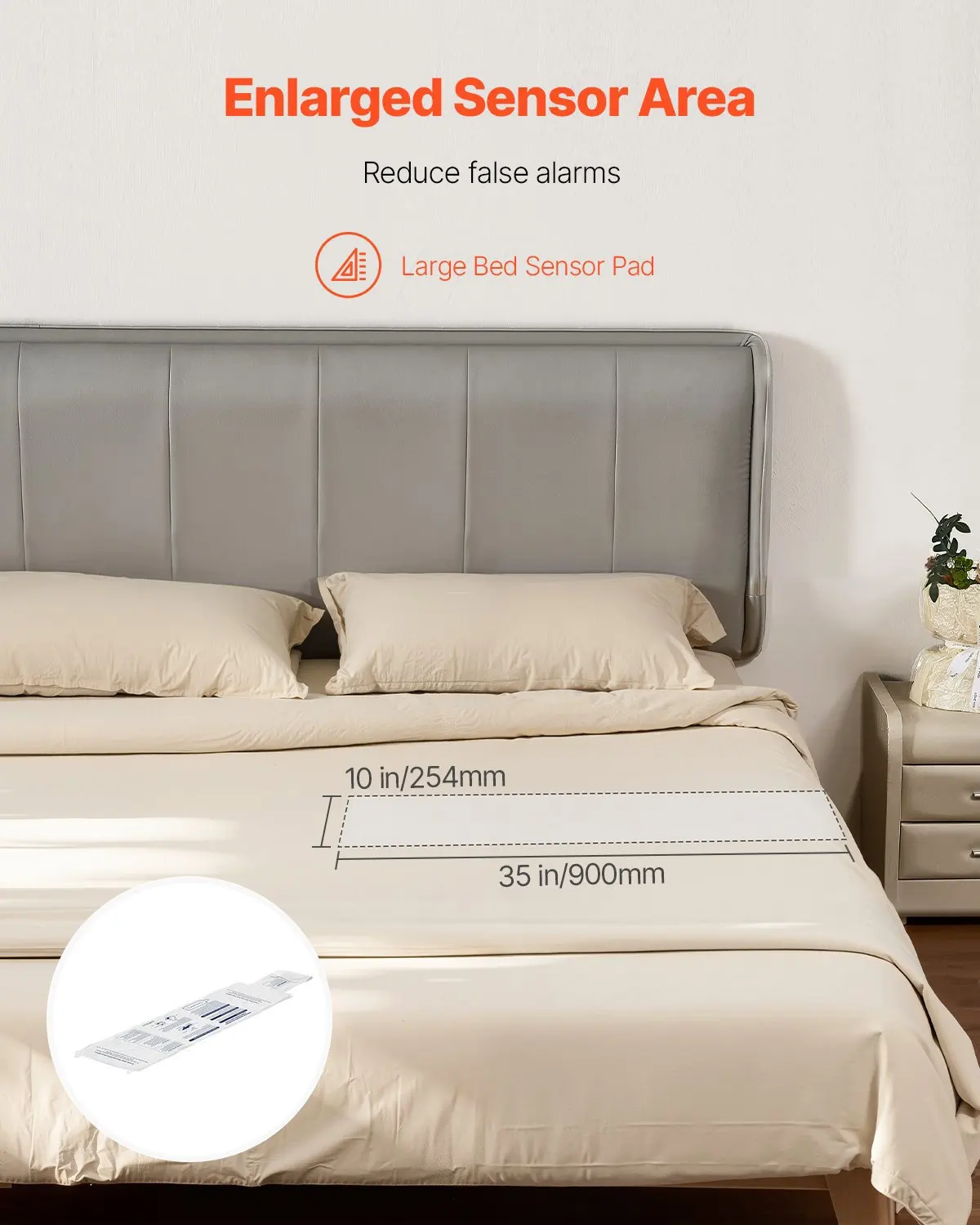 

Система раннего оповещения о падении с кровати, беспроводная сенсорная панель-датчик для кровати с кнопкой вызова и пейджером, предупреждающие сигналы безопасности и предотвращение падений с кровати