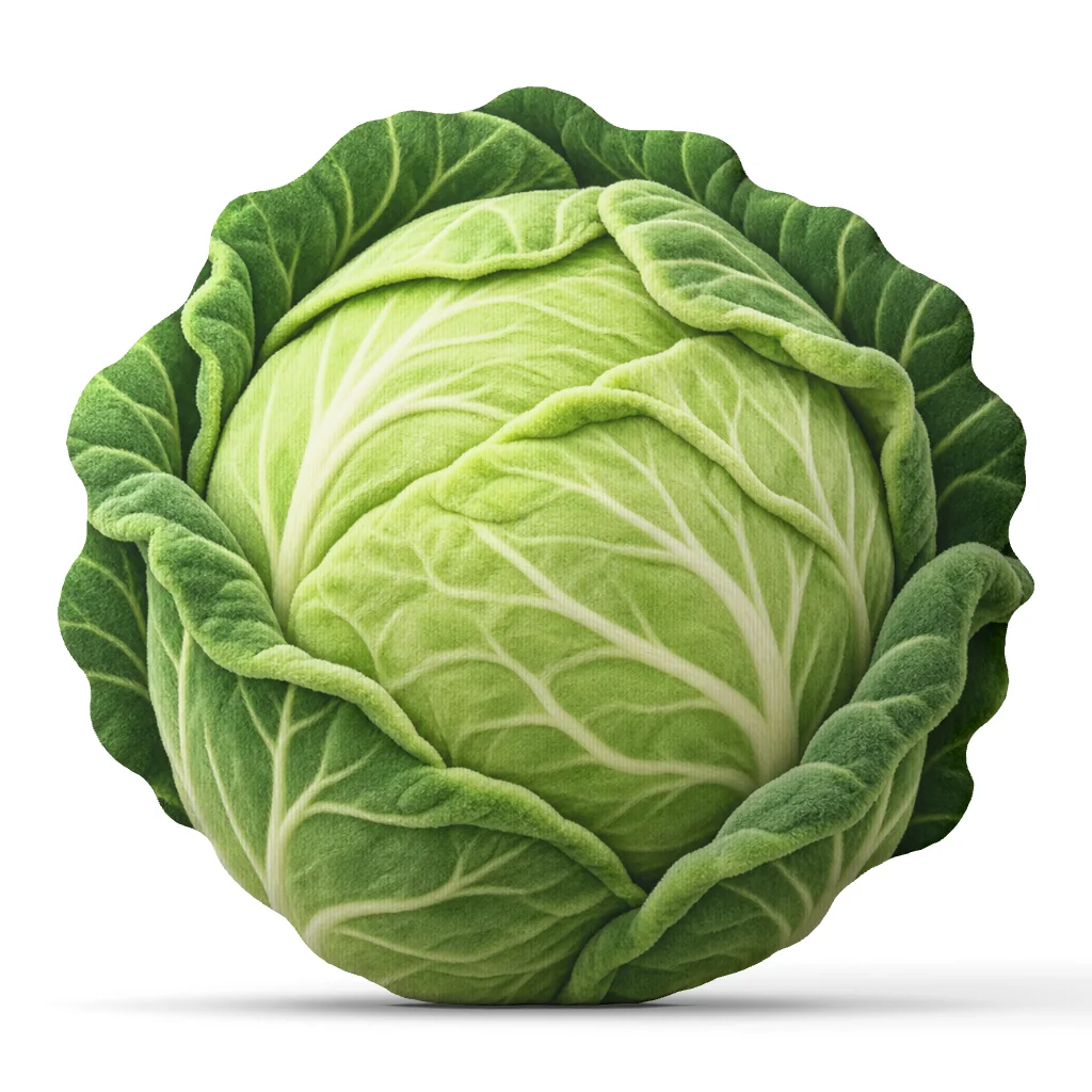 Green Cabbage Shaped Stuffed Pillow Vegetable Cushion Decorative Throw Pillow for Sofa Living Room Kitchen Decor Novelty Gift 2
