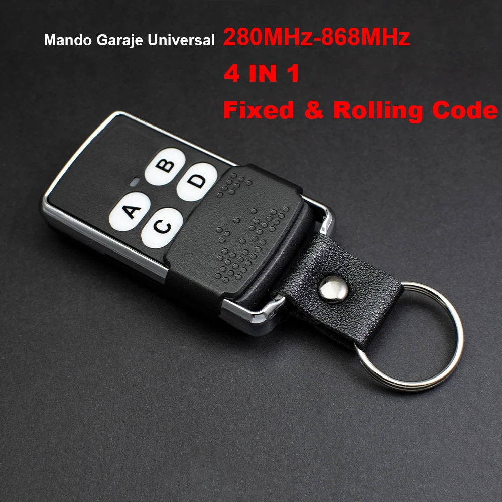 

Universal Garage Door Control Multifrequency 280mhz to 868mhz 433mhz Remote Command Fixed Rolling Code 4 in 1 Key Duplicator