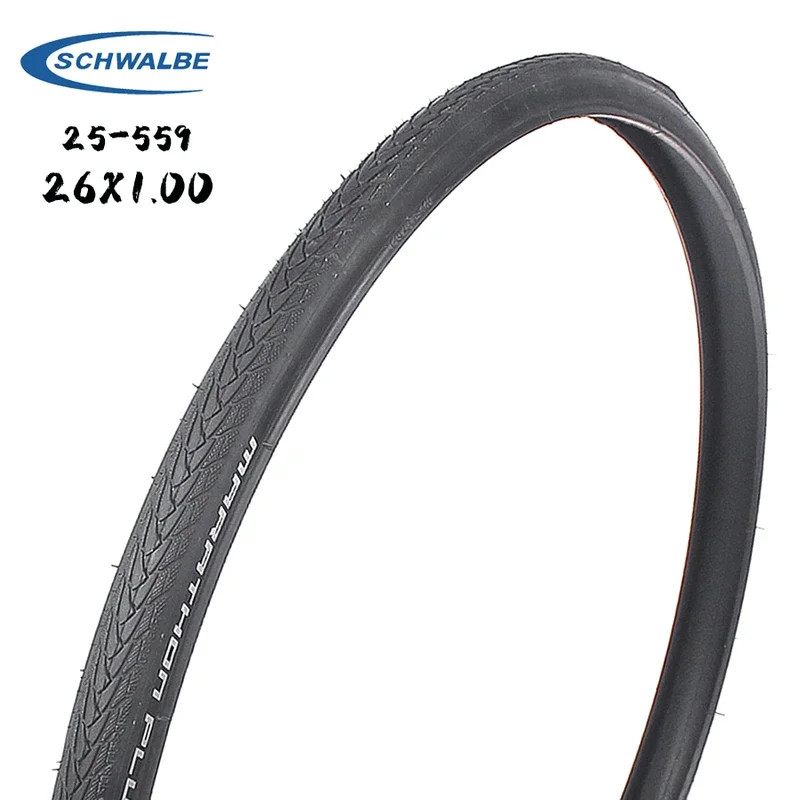 Schwalbe MARATHON PLUS 26x1.0 Bicycle Tire Sports Wheelchair 26 inch Tires 25-559 26er Anti-puncture SMARTGUARD 7