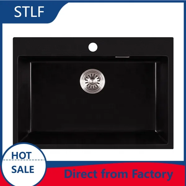 STLF High Quality XW645 Customized Granite Kitchen Sink Single Bowl Artificial Stone Quartz Sink