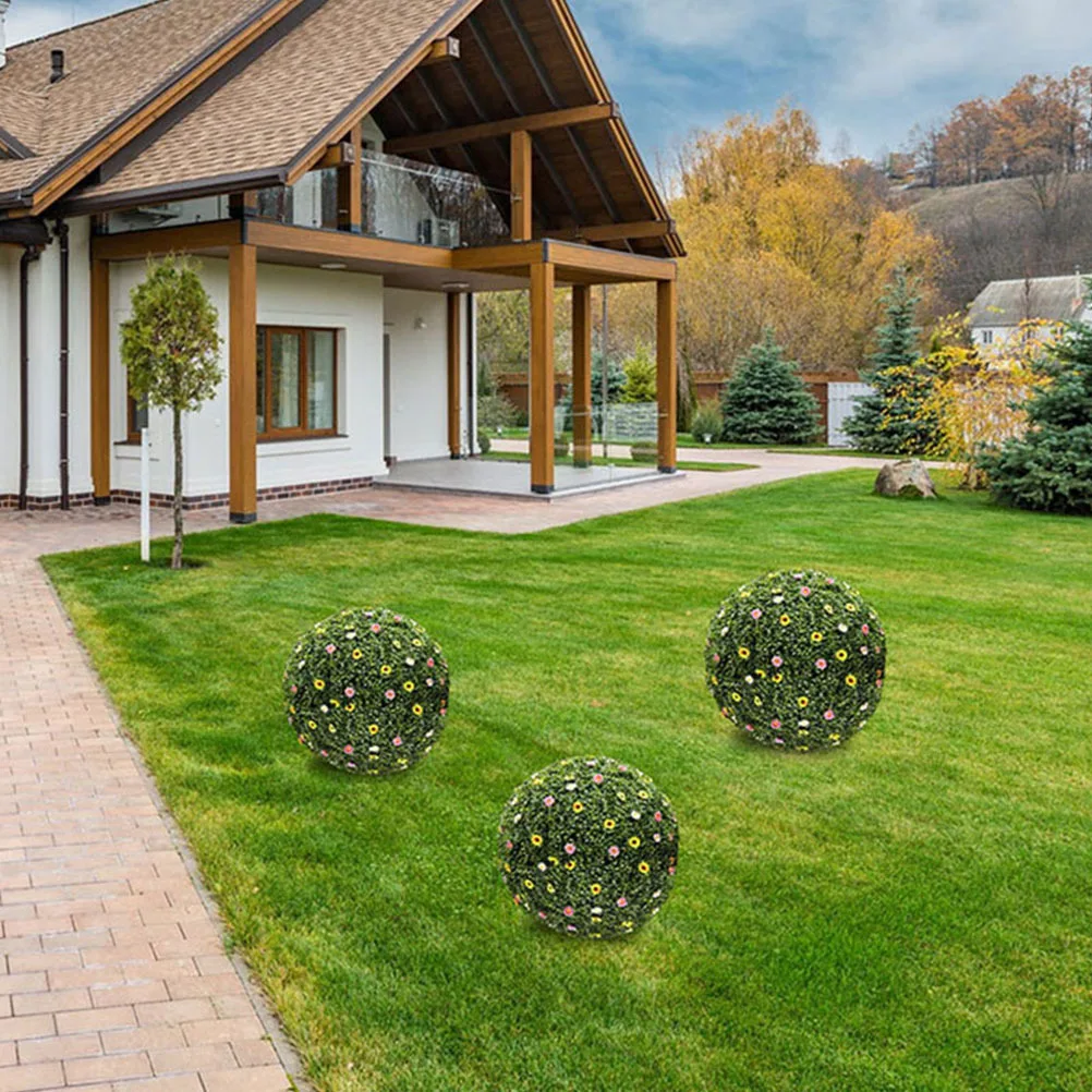 

5pcs Plastic Topiary Ball Frame For Artificial Plants Round Faux Greenery Support Cage Easy Assembly Garden Ornament Plant
