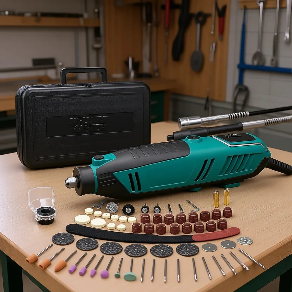 

Набор роторных инструментов с кабелем питания 180 Вт, 160 насадок, 6 регулируемых скоростей, 10000-35000 об/мин, для рукоделия и DIY