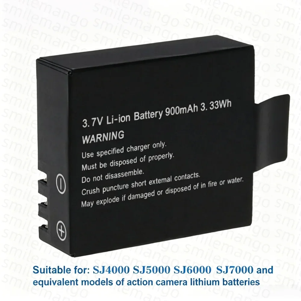 900mAh Rechargeable Li-ion Bateria for SJ4000 SJ5000 SJ6000 WiFi Action Camera Replacement SJCAM Action Camera battery