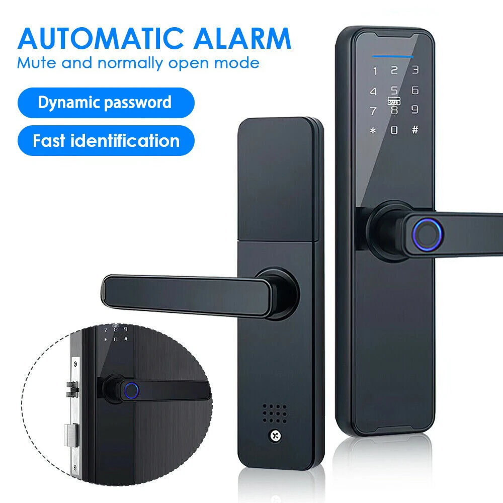 CDOK K7 Pro Tuya smart lock fingerprint lock password lock door lock black red bronze image 2