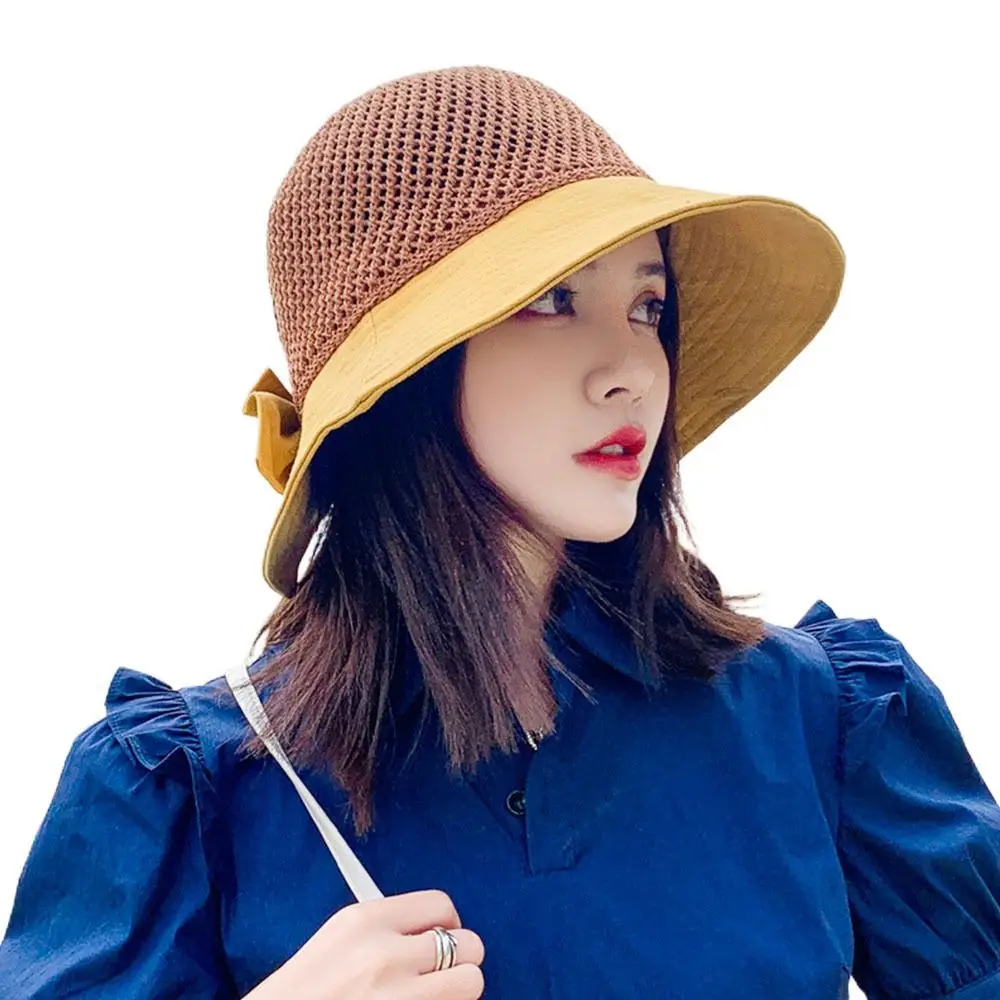 Women UV Protection Wide Brim Panama Hat Bucket Hat Sunshade Hat Beach Cap Sun Cap