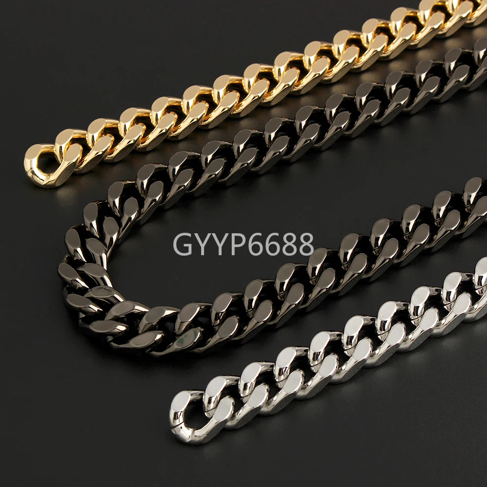 1/5meters 15mm Aluminum Metal Bag Chain Strap For Women's Handbag Crossbody Purse Belt Necklace Handmade Chain Gift Accessories