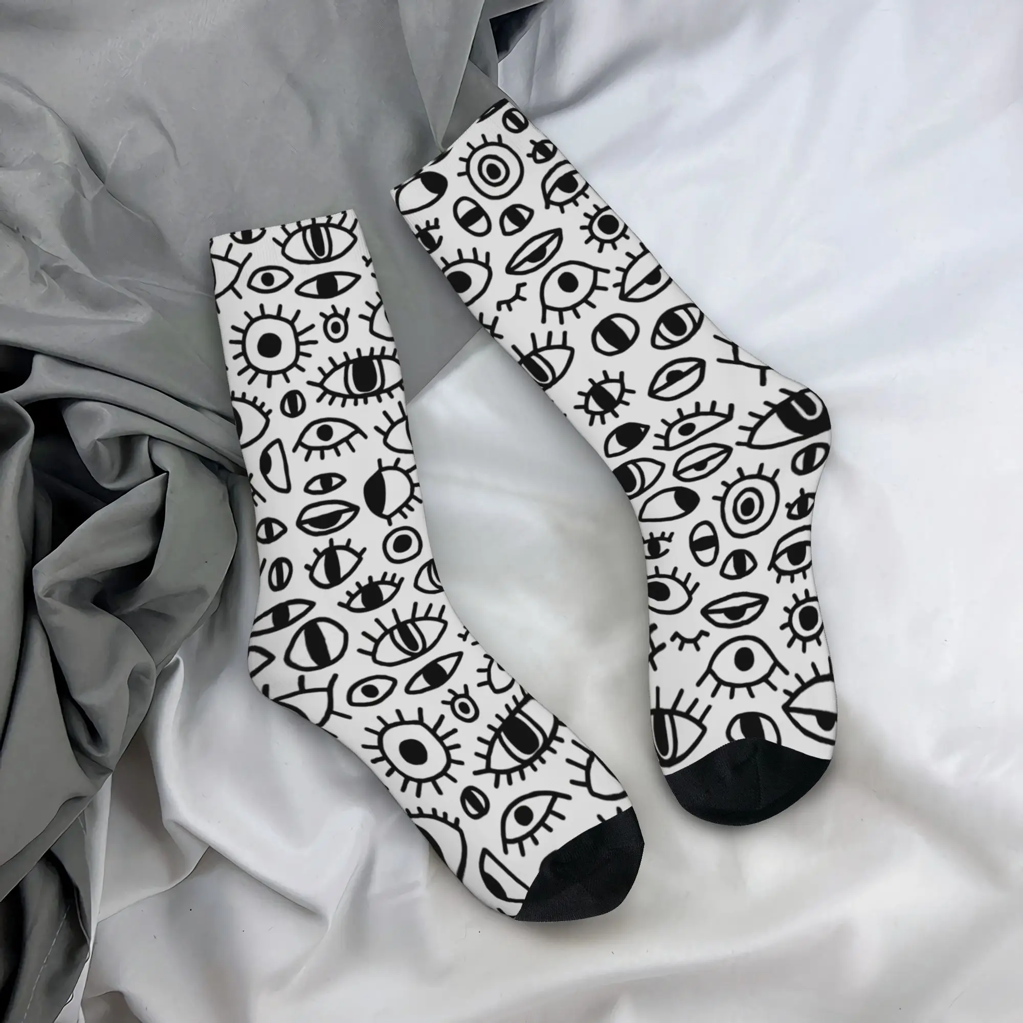 

Men Socks Eye Pattern Stockings Anti-Slip Quality Socks Autumn Casual Pattern Outdoor Socks