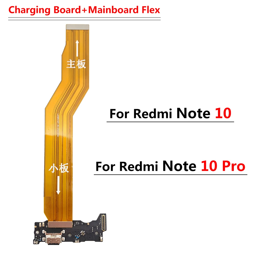 For Redmi Note 10 Pro  USB Charging Dock Jack Plug Socket Port Connector Charge Board Flex Cable Mianboard Felx