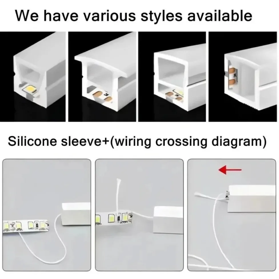 Silicone Neon Rope Light Flexible Gel Tube IP67 Waterproof Emitting for WS2811 WS2812B WS2815 5050 RGB LED Strip Outdoor Decor